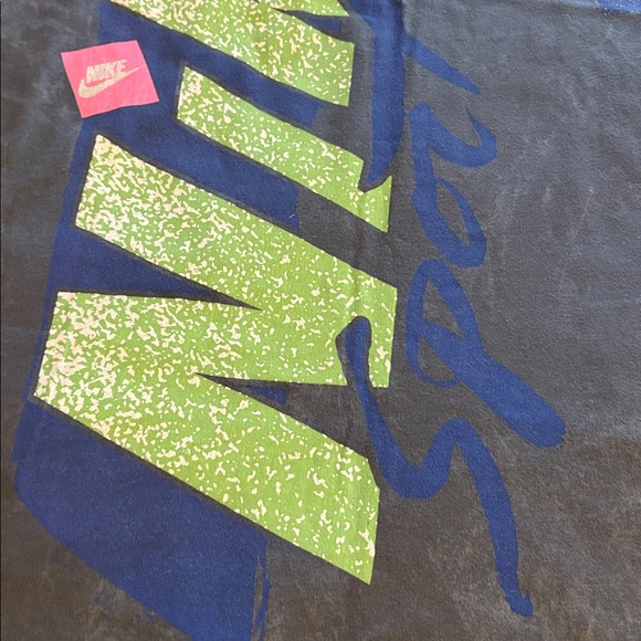 Nike Graphic Tee with Green/Blue Accents vintage graphic size medium loose fit - Picture 3 of 12